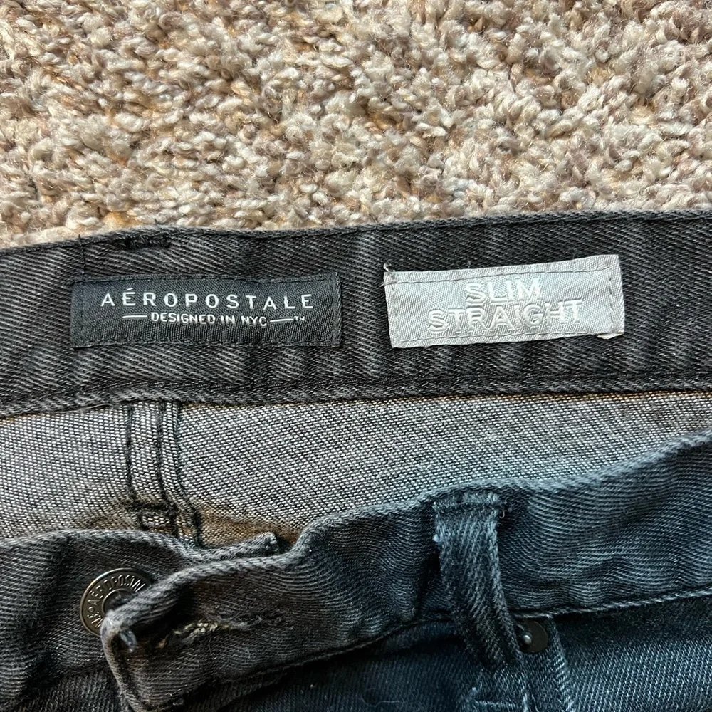 Aeropostale Men's Dark Charcoal Slim Jeans - Picture 6 of 6